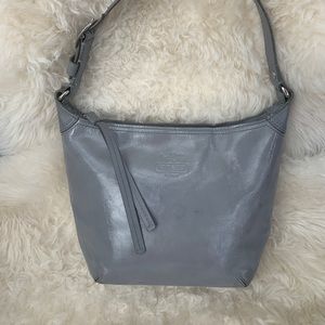 Light grey Coach leather handbag